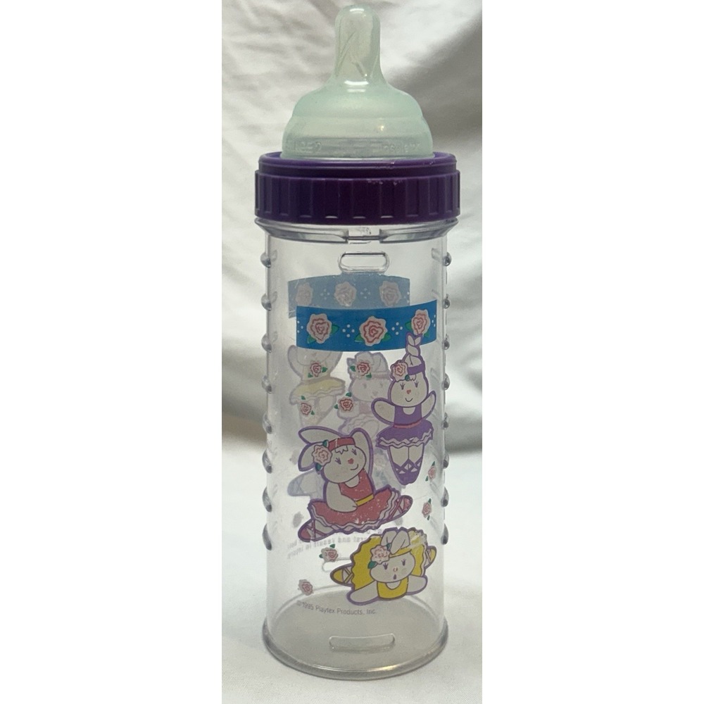 VTG Playtex Drop In Nurser Bunny Rabbit Ballet Purple 1995